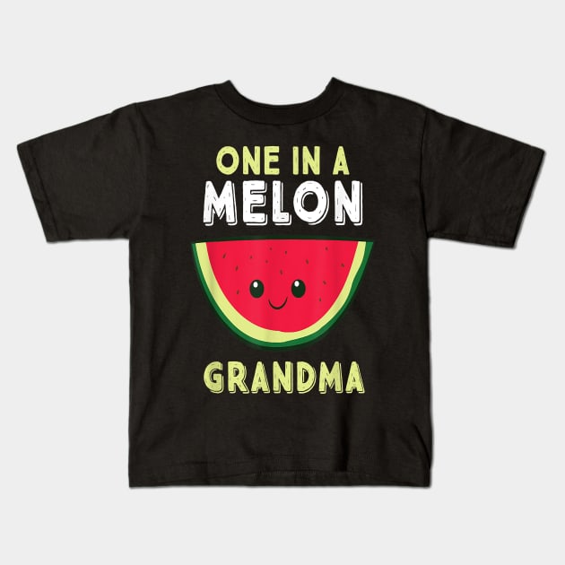 One In A Melon Grandma Kids T-Shirt by brittenrashidhijl09